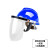 盛融乾电焊面罩安全帽式支架面屏防护冲击头戴式焊帽工烧氩弧焊接 蓝色安全帽+支架+白屏