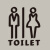 立体男女洗手间指示牌卫生间标识牌金色克力加厚厕所导向牌 黑色男女共用一对 20x135cm