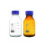 四氟盖 棕色流动相液相溶剂瓶液相色谱瓶250 500 1000ml蓝盖试剂瓶 3孔棕色流动液相瓶500ml