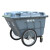 400L保洁车手推塑料环卫垃圾车大号户外垃圾桶市政物业垃圾清运车 定制 灰色(整车)
