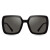 帕莎（Prsr）太阳镜女圆脸文艺时尚眼镜潮流遮阳镜大框网墨镜PS3008 -B黑色