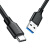 绿联（UGREEN）USB3.0转Type-C数据线 适用华为荣耀三星小米安卓手机 US184 2米 黑色20884