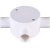 臻工品 三通圆接线盒-带盖 PVC电工套管配件 白色 65*40/3/dn25 单位:个