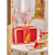 FGHGF新年礼盒包装竹编提篮坚果糕点干货特产年货龙年春节大礼品盒 红色珠珠流苏1个16cm