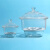 海斯迪克 HKCL-193 玻璃干燥器 生物实验透明附瓷板干燥皿 除湿实验室器具 透明300mm 