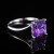 廷亮3克拉紫水晶戒指 18K金水晶戒指 彩色宝石送爱人 定制手寸