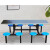 定制适用堂餐桌椅组合4人6人8人学校员工工地食堂玻璃钢快餐桌ONEVAN 6人折叠款免漆板