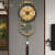 伊弥伊弥EVEMI 新中式纯铜轻奢钟表挂钟客厅家用时尚创意挂墙时钟现代 高温彩色迎客松款-电波机芯 20英寸以上