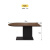 如奥法式复古实木餐桌半圆靠墙家用小户型饭桌创意中古风岛台餐桌一体 桌子120.60.75厚5