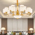 欧品尼新中式吊灯客厅灯全铜餐厅卧室灯现代简约别墅大厅灯全屋灯具 3层30头直径1.45高1.2米三色