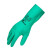 霍尼韦尔 LA102G/7～10 NITRI GARD PLUS丁腈手套，厚0.28mm，长33cm，内层消毒， 1双 绿色 8码 5天