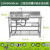 哲弘地厨房不锈钢水槽带支架简易台面一体柜 加厚三层双槽左槽+冷热龙头 120*50*80cm 