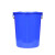 大容量酒店户外工厂环卫小号塑料桶厨房加厚带盖圆水桶 100L垃圾桶 蓝带盖