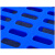 企金 塑料地台栈板 1000*600*50mm 蓝色加厚椭圆塑胶托盘叉车卡板防滑地垫地台板1个 QJ-FC043