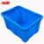 冰禹 BY-3043 蓝色加厚塑料水箱 长方形物流周转箱 614水箱670*490*375mm（有盖）