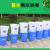 大号垃圾桶户外塑料环保酒店餐厨工业商用圆形带盖大容量收纳水桶 60升+盖（蓝色）偏小