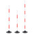 久匀 蛇形跑标志杆 警戒标志杆训练杆 绕杆桩角旗停车倒车桩 1.8米红白杆(无底座)