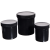 塑料广口直身瓶涂料墨罐HDPE塑料瓶黑色150/250/300/500/10 黑色1000ml 带内盖5个