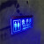 奴诗漫 发光洗手间指示牌厕所卫生间导向标识悬挂吊牌带灯亚克力LED吊牌 左箭头 蓝灯 30X15尺寸 定制