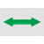 管道导向箭头弧形标识正转逆转运行方向标志贴纸安全警示流向标示 绿色直型双向箭头 4x1cm