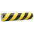 飓程 加宽黑黄警示胶带 pvc斑马线防水耐磨警戒地面标示贴 （黑黄）90MM*33米/卷 单位：卷