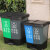 五星盾 脚踏垃圾桶 双桶两分类【80L蓝灰  可回收+其他】商用室内医院学校商场社区加厚塑料回收环卫果皮箱