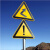 注意安全三角警示牌交通标志牌村庄 十字T字路口左右急转弯指示牌 定制规格尺寸
