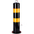塑料警示柱钢管防撞柱道路防护铁立柱反光分道隔离桩墩地桩路障 50cm普通固定款