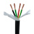 RONGLAN  聚氨酯PUR电缆线耐折3000万次耐酸碱高柔性拖链电源线  PUR-TRVV4芯1.0平方100米