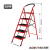 梯子加厚折叠梯楼梯折叠室内多功能四步人字梯五步梯 五步红色-适合3.1米商品房使用