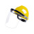 电焊面罩安全帽式支架面屏防护冲击头戴式焊帽工烧氩弧焊接 支架+灰屏