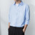 优衣库（UNIQLO）夏装冰丝设计感七分袖衬衫男士修身韩版衣服衬衣 白色 M