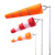 韩曼柯 耐用型气象风向袋 户外夜光风向标布袋风向标油气化工企业风向测试带（不带立柱）1.5米/桔红反光款