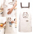 日式围裙女家用厨房防水防油新款罩衣工作服男士做饭的专用可擦手 招财猫款-米色