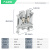 UK5N接线端子威客4mm平方电压导轨式快速连接阻燃型100片一盒 蓝色