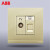 ABB TV网线AG325-PG 钢框由悦金色系列墙壁插座定制