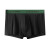 Calvin KleinCK 男士平角内裤套装套盒黑色（红色/绿色/蓝色腰边）三条装 BZP S