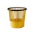 庄太太 办公室大容量压圈纸篓卫生间客厅垃圾桶【黄色16L】ZTT0680