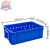 RODMAN洛民 加厚塑料周转箱500×315×175 蓝色长方形胶箱工业物流箱物料零件收纳盒 21号周转箱	