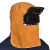 埠帝牛皮电焊帽子自动变光面罩头戴式软皮焊工防火花飞溅防烫 黄色整皮普通黑白镜片面罩