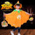 宾屏万圣节披风儿童演出服装男女孩幼儿园表演魔法师斗篷cosplay套装 南瓜橘色披风