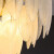 美莎拉帝卧室轻奢水晶灯欧式后现代客厅吊灯房间2024新款羽毛灯具 8头金丝羽毛唯美系列800高530mm
