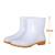 中低高筒白色雨鞋防滑耐油耐酸碱水靴男女厨师劳保胶鞋定制 中筒*39码