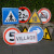 谋福 交通标志指示牌 安全道路标识牌可定制 禁止三轮机动车通行-贴反光膜写真(平板钉墙款)