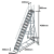 铝合金定制移动梯登高车工业踏步台阶跨线梯仓库取货 （平台离地4.5米）特厚-带脚轮扶手