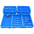 塑料零件收纳盒多格盒螺丝工具分类整理盒子配件分格周转箱长方形 杏色 590横四格实发蓝色 新料