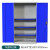 重型五金工具柜车间用加厚铁皮柜收纳柜工厂汽修双开门抽屉多功能 全蓝色三层板工具柜重型