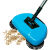手推式新款吸尘器家用软簸箕套装组合扫把扫地机人扫头发拖把 蓝色共5块原装拖布