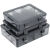 伏加瑞伏加瑞可拆多格零件盒电子件透明塑料收纳盒螺丝配件工具分类格子样品盒 黑色标准10格零件盒（可拆） 一个装
