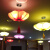 永智新中式海洋布艺荷叶灯灯笼客厅餐厅酒店茶楼过道灯饰莲花吊灯中山 直径40玫红色